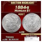 1884-s Morgan Dollar $1 au58 SEGS