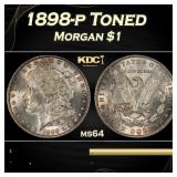 1898-p Morgan Dollar Toned $1 Grades ms64