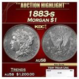 1883-s Morgan Dollar $1 au58 SEGS