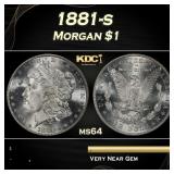 1881-s Morgan Dollar $1 Grades ms64