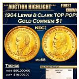 1904 Lewis & Clark Gold Commem Dollar TOP POP! 1 m