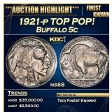 1938-d/d Buffalo Nickel TOP POP! 5c ms68 SEGS