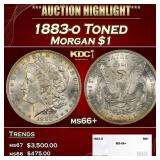 1884-o Morgan Dollar Colorfully Toned $1 ms66+ SEG