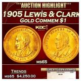 1905 Lewis & Clark Gold Commem Dollar 1 ms65 SEGS