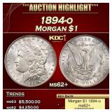 1894-o Morgan Dollar $1 ms62+ USCG