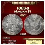 1883-s Morgan Dollar $1 ms62 USCG