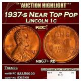 1910-s Lincoln Cent TOP POP! 1c ms67 rb SEGS