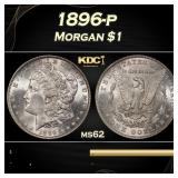 1896-p Morgan Dollar $1 Grades ms62