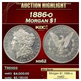 1886-o Morgan Dollar $1 ms62 USCG