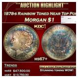 1878-s Morgan Dollar Colorfully Toned Near Top Pop