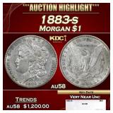 1883-s Morgan Dollar $1 au58 SEGS