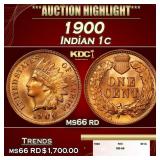 1900 Indian Cent 1c ms66 rd SEGS