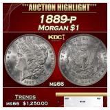 1889-p Morgan Dollar $1 ms66 SEGS