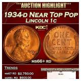 1919-s Lincoln Cent Near Top Pop 1c ms65+ rb SEGS