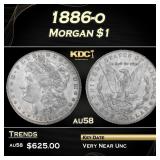 1886-o Morgan Dollar $1 Grades au58
