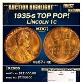 1935-s Lincoln Cent TOP POP! 1c ms67+ rd SEGS