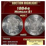 1884-s Morgan Dollar $1 ms63 USCG