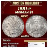 1881-p Morgan Dollar $1 ms66+ SEGS
