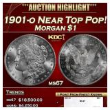 1901-o Morgan Dollar Near Top Pop! $1 ms67 SEGS