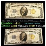 1934A $5 Silver Certificate North Africa WWII Emer