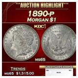 1890-p Morgan Dollar $1 ms65 SEGS