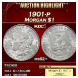 1901-p Morgan Dollar $1 ms62+ USCG
