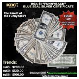 1x 1934 $1 Funnyback Blue Seal Silver Certificate