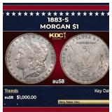 1883-s Morgan Dollar $1 au58 SEGS