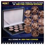 10 Copper coin United States Tribute Set 10oz of C