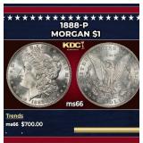 1888-p Morgan Dollar $1 Grades ms66