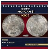 1898-p Morgan Dollar $1 Grades ms65