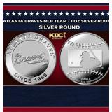Atlanta Braves MLB Team - 1 oz Silver Round Round