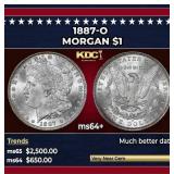 1887-o Morgan Dollar $1 ms64+ SEGS