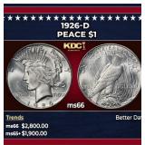 1926-d Peace Dollar $1 ms66 SEGS