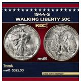 1944-s Walking Liberty Half Dollar 50c Grades ms65