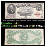1917 $2 Large Size Legal Tender Note Thomas Jeffer