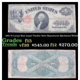 1917 $1 Large Size Legal Tender Note Grades f+ Sig