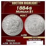 1884-s Morgan Dollar $1 au58 SEGS