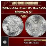 1883-cc Morgan Dollar GSA Hoard W/ Box & COA $1 Gr