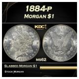 1884-p Morgan Dollar $1 Grades ms62