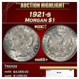 1921-s Morgan Dollar $1 ms65+ SEGS