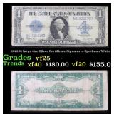1923 $1 large size Silver Certificate Grades vf+ S