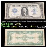 1923 $1 large size Silver Certificate Grades vf++