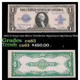 1923 $1 large size Silver Certificate Grades Selec