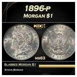 1896-p Morgan Dollar $1 Grades ms63