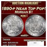 1890-p Morgan Dollar Near Top Pop! $1 ms65+ SEGS