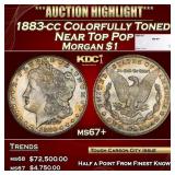 1883-cc Morgan Dollar Colorfully Toned Near Top Po
