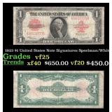 1923 $1 United States Note Grades vf+ Signatures S