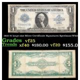 1923 $1 large size Silver Certificate Grades vf+ S