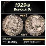 1929-s Buffalo Nickel 5c Grades ms65